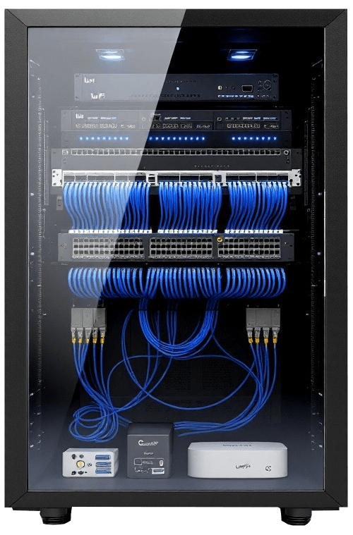 Professional network data cabling and access point installation