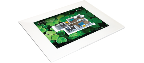 Easydom touchscreen panel showcasing elegant Italian design and smart simplicity, integrated by Innovative Automation Melbourne.