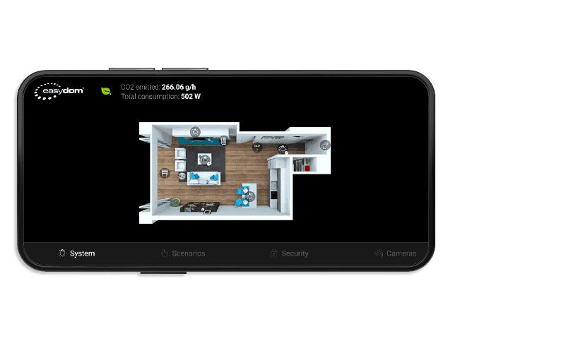 Easydom smart home app interface for intelligent home control and monitoring